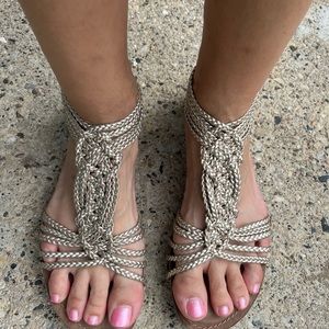 Gold Gladiator Sandals! Great condition